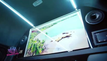 The 15 Passenger Party Sprinter with seats facing forward.