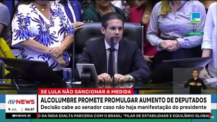 Alcolumbre promete promulgar aumento de deputados