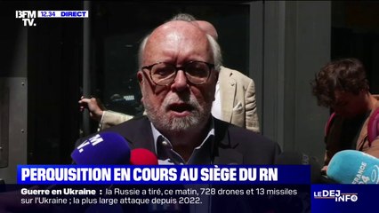Perquisition au siège du RN: "Une procédure inacceptable et scandaleuse (...) nous n'avons rien à nous reprocher", affirme Wallerand de Saint-Just , ancien trésorier du parti