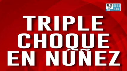 Avenida Libertador está cortada en su totalidad por brutal accidente en Núñez