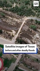 Satellite images of Texas before and after deadly floods