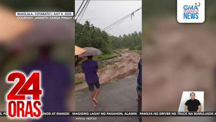 Ilang motorsiklo, inanod nang tumaas ang lebel ng Bulatukan River | 24 Oras