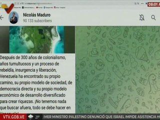 Pdte. Maduro: Después de 300 años de colonialismo, Venezuela ha encontrado su propio camino