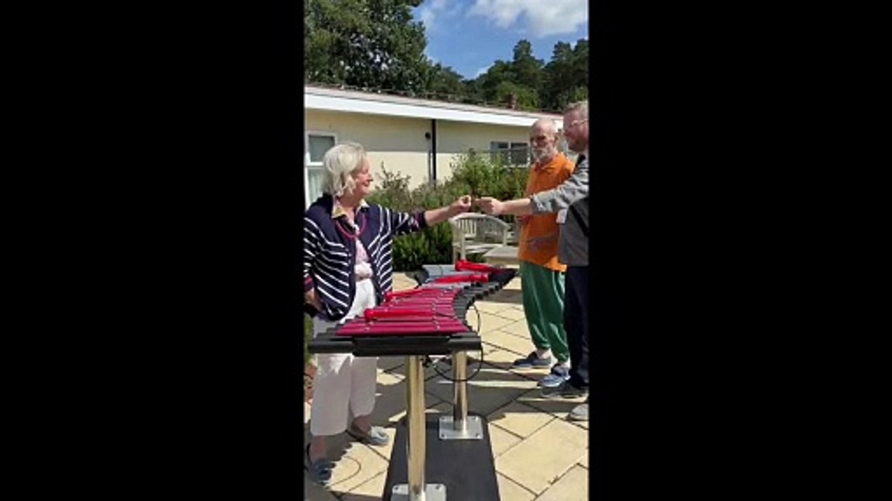 Watch as residents from The Huntington & Langham Estate connect through music, nature, and each other – part of the groundbreaking Sounding Out project bringing outdoor instruments into dementia care