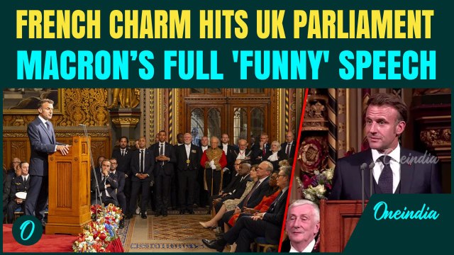 Emmanuel Macron Gets Real in UK Parliament: Ukraine, Gaza, Brexit & Unexpected Humor - Full Speech