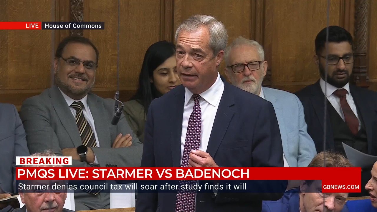 'Would you shut up!' PMQs descends into heckling chaos as Nigel Farage stares down 'disrespectful' MP in heated moment