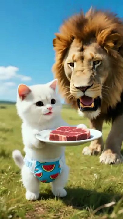 Cat loves cub