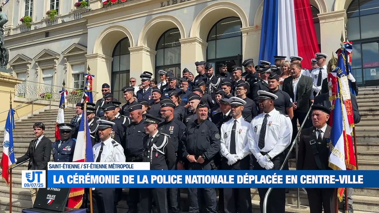 Une cérémonie pour les policiers de la Loire / Après l'incendie, le collège Jules Vallès reprend forme / Près de 72 000 visiteurs pour la Biennale Design