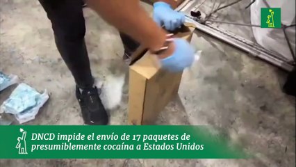 DNCD impide el envío de 17 paquetes de  presumiblemente cocaína a Estados Unidos