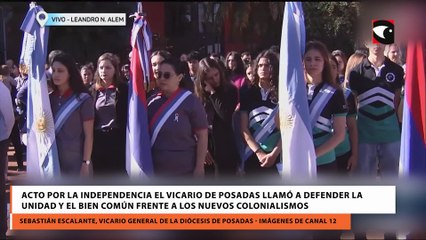 Acto por la Independencia el vicario de Posadas llamó a defender la unidad y el bien común frente a los nuevos colonialismos