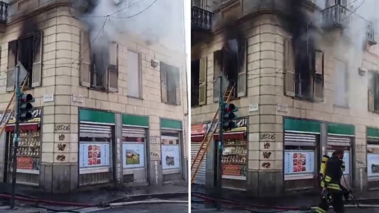Torino, incendio in Corso Giulio Cesare. Tre ragazzi salvano una anziana svenuta al primo piano