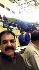 enjoying volley ball match