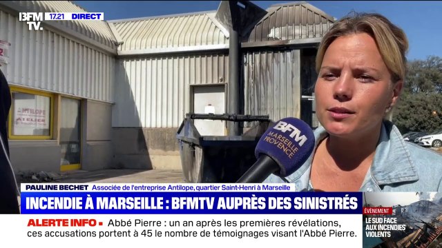 Incendies à Marseille: Tous les alentours de notre société ont été brûlé , déplore cette associée d'une entreprise touchée par les flammes