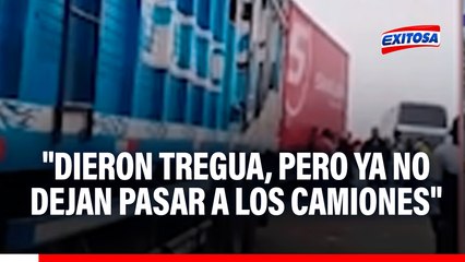 Mineros bloquean vías: "Dieron tregua, pero ya no dejan pasar a los camiones", advierte pdte. de Mercado Mayorista de Frutas