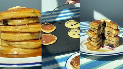 Honey-Lemon Cottage Cheese Pancakes Recipe