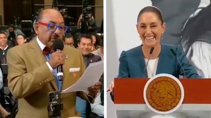 Claudia Sheinbaum es cuestionada sobre el tema de extraterrestres en la Mañanera por Lord Molécula