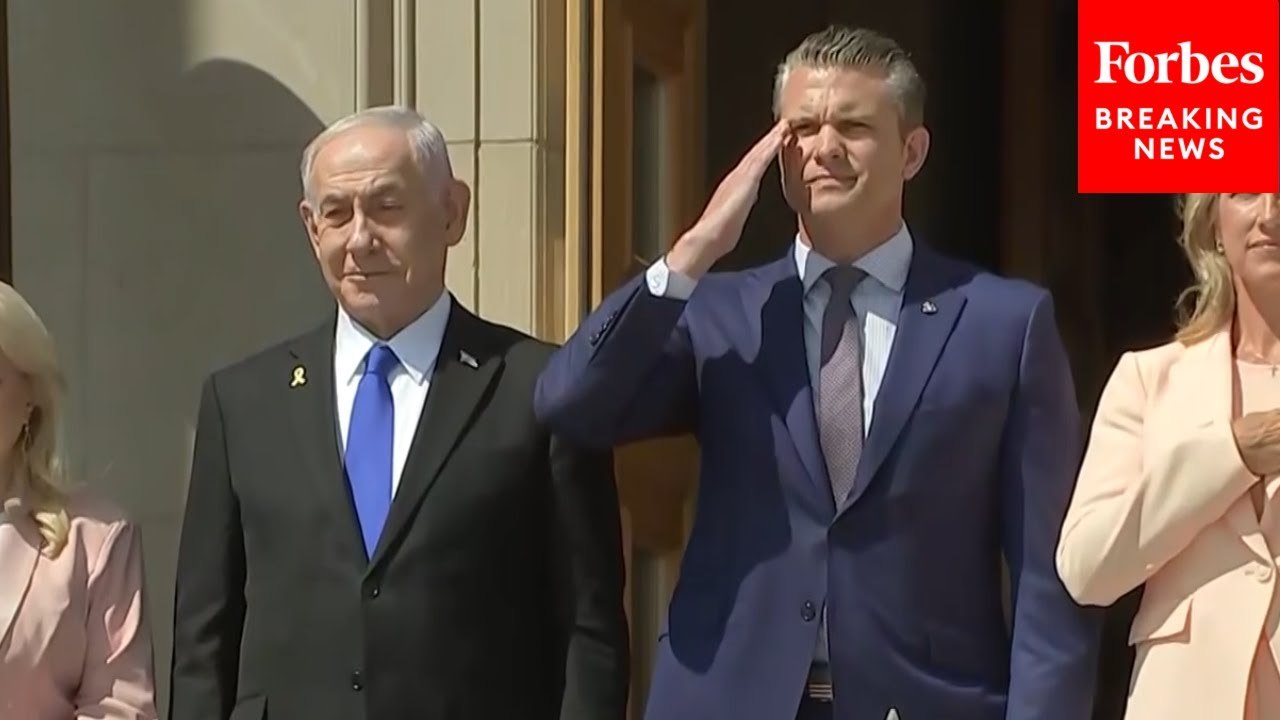Defense Secretary Pete Hegseth Hosts Enhanced Honor Cordon For Israeli PM Netanyahu