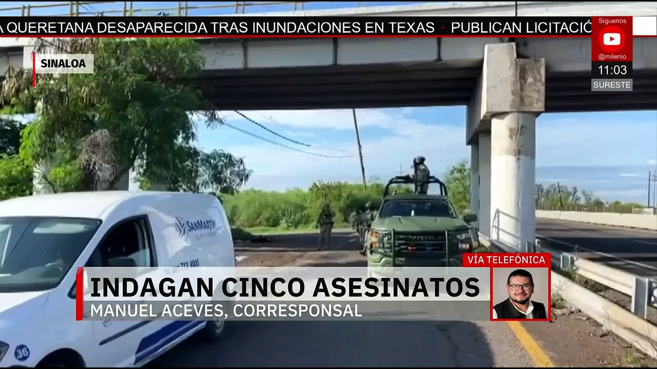 Violencia en Sinaloa deja 5 asesinatos, 2 secuestros y 13 robos de vehículos el martes