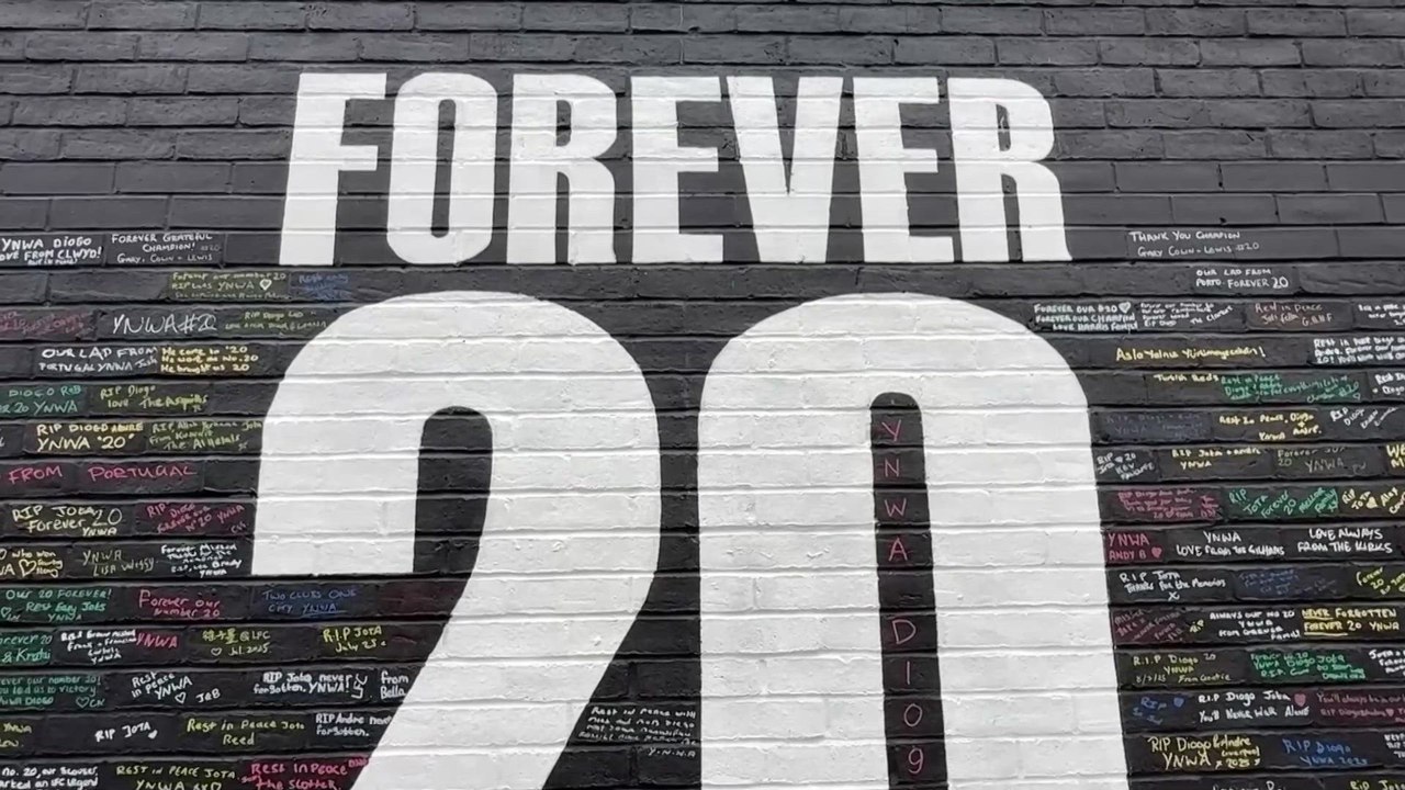 LIVERPOOL FANS HONOUR DIOGO JOTA WITH EMOTIONAL MEMORIAL WALL NEAR ANFIELD