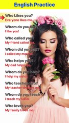 Who, Whom Questions in English | Easy English Speaking Practice #englishquestionsanswers