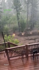 Una casa es arrasada por las inundaciones en Nuevo México 🇺🇸