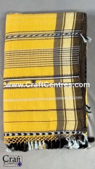 Yellow Traditional Handloom Kala Cotton Bhujodi Saree ck1005