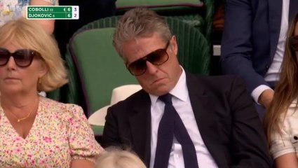 Hugh Grant spotted falling asleep in Wimbledon Royal Box
