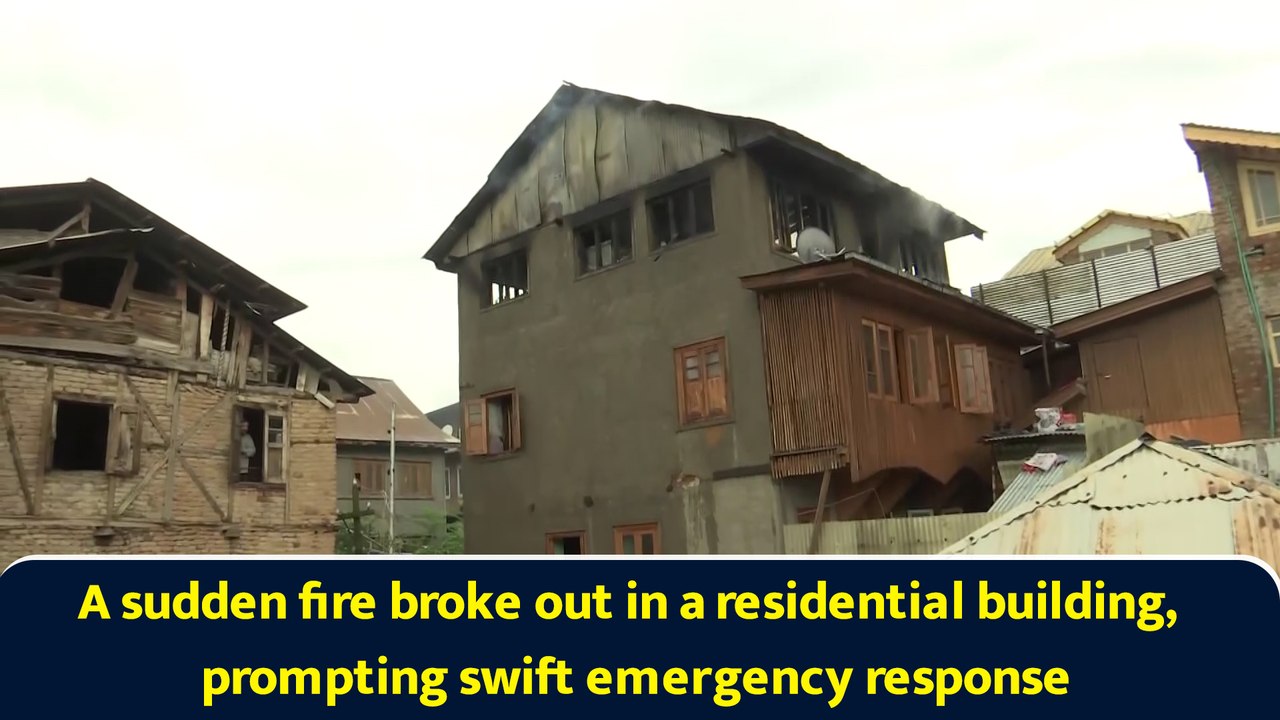 A sudden fire broke out in a residential building, prompting swift emergency response