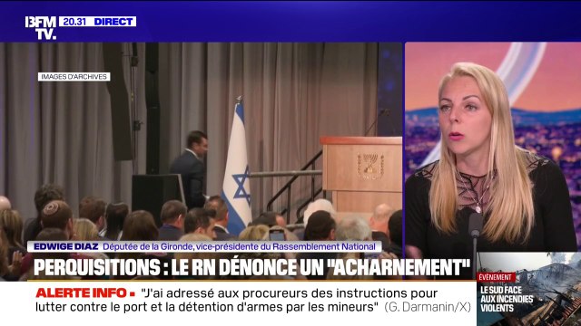 Perquisitions au RN: Edwige Diaz, vice-présidente du RN, dénonce une mise en scène