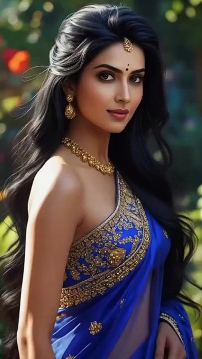 Pretty Indian woman in saree