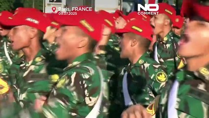 NO COMMENT: Las tropas indonesias ensayan para el histórico desfile del Día de la Bastilla en París
