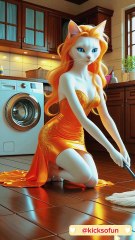 Lady cat save her kitten while in home #cutecat #kittrn #viralcats