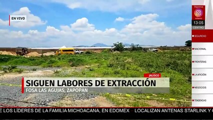 Continúan labores de extracción de restos hallados en Las Agujas, Zapopan