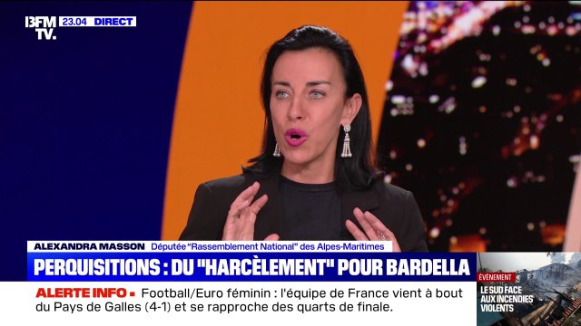 Perquisitions au RN: On est extrêmement zen sur le fond , assure Alexandra Masson (députée RN)