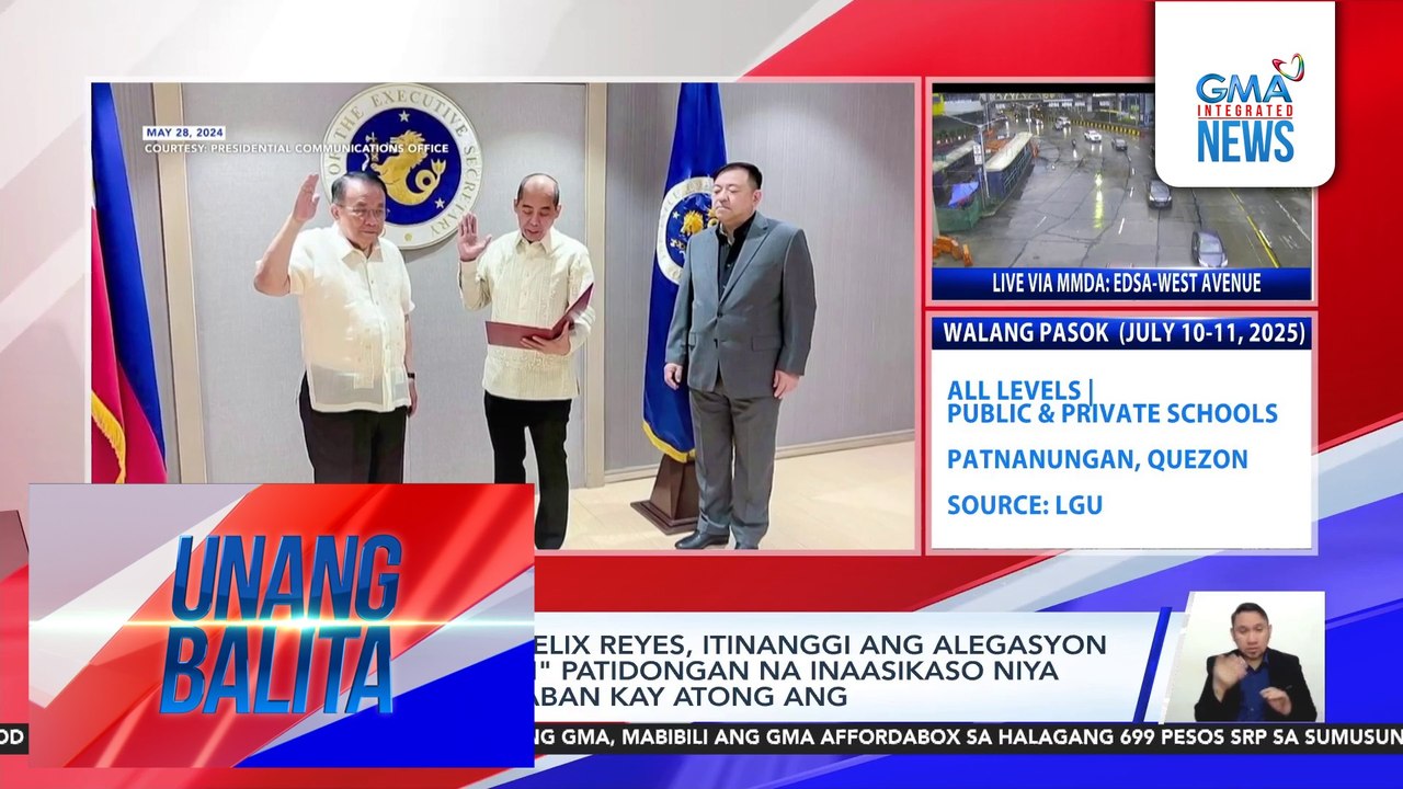 PCSO Chairman Felix Reyes, itinanggi ang alegasyon ni Julie "Dondon" Patidongan na inaasikaso niya ang mga kaso laban kay Atong Ang | Unang Balita