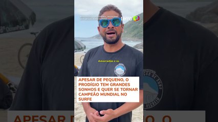 A pequena grande promessa do surfe brasileiro: conheça Lorenzo Abreu, prodígio de 10 anos #shorts