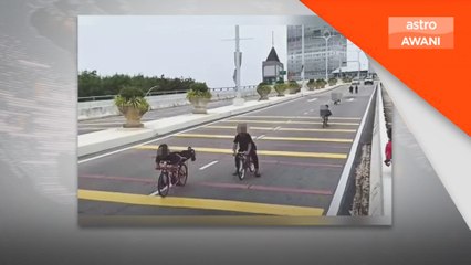 Polis kesan kumpulan remaja tunggang basikal lajak secara berbahaya di Jambatan Angkat