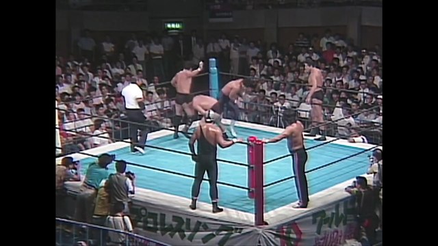 Antonio Inoki, Nobuhiko Takada & Keiji Muto vs. Tatsumi Fujinami, Super Strong Machine & Kuniyaki Kobayashi (9/14/1987)