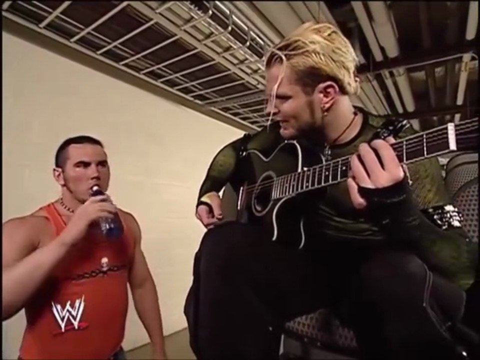 06.03.2002 WWE RAW The Hardy Boyz Backstage Plus Jeff Hardy Kicks The Undertaker Into Vomit