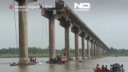 tn7-Colapso mortal de puente en la India: al menos nueve muertos-090725