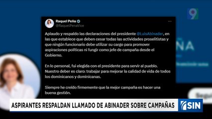 Respaldan llamado de Abinader sobre campañas | Emisión Estelar SIN con Alicia Ortega