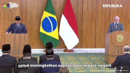 Prabowo Puji Sikap Tegas Presiden Brasil Soal Gaza dan Palestina