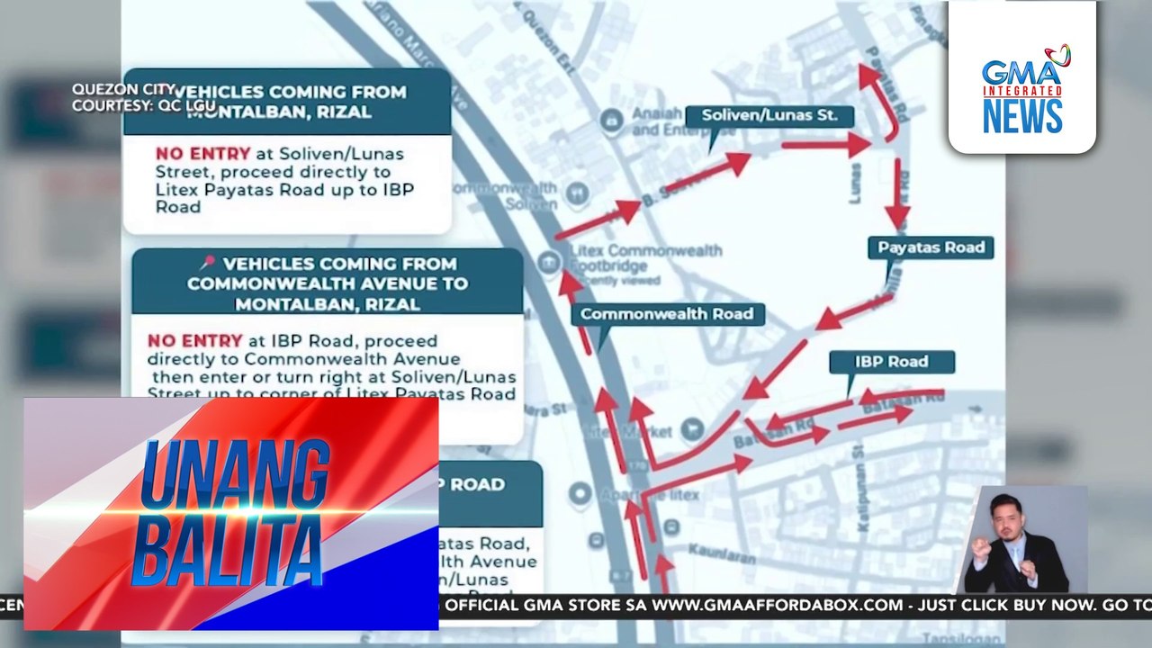 Bagong traffic scheme, ipinatutupad sa Litex Payatas Road simula ngayong araw | Unang Balita