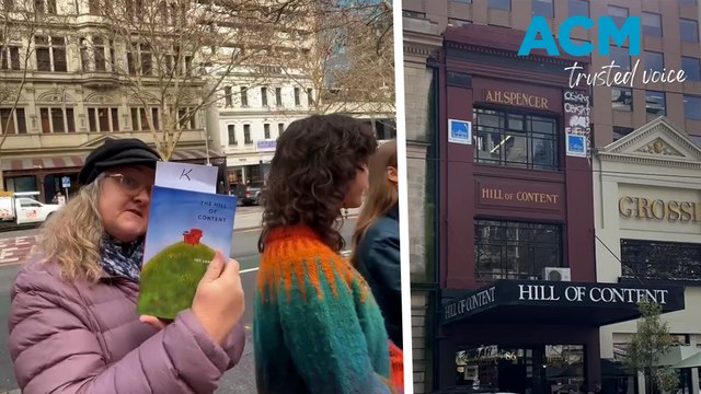 Hill of Content bookstore moves store book by book in human chain across Melbourne street