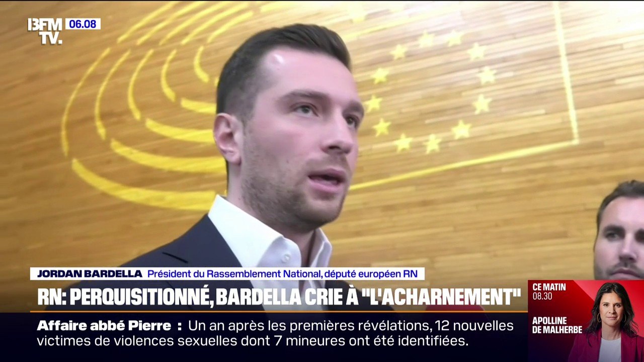 Perquisition au RN: Jordan Bardella crie à “l’acharnement”