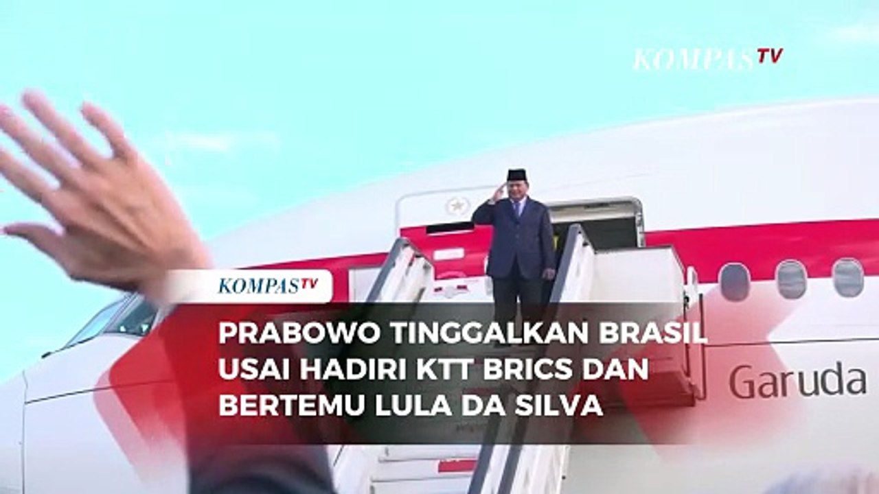 Detik-Detik Presiden Prabowo Tinggalkan Brasil Usai Hadiri KTT BRICS dan Bertemu Lula Da Silva