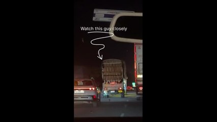 Truck Nearly Tips Over While Making Reckless Lane Change