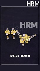 HRM | 22KT Diamond Mangalsutre Pendal & Earring | 2025