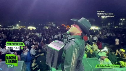 El cantante de narcocorridos, Betillo Guerrero, fue detenido en Chiapas