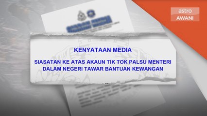 Polis buka kertas siasatan TikTok palsu guna nama Saifuddin Nasution